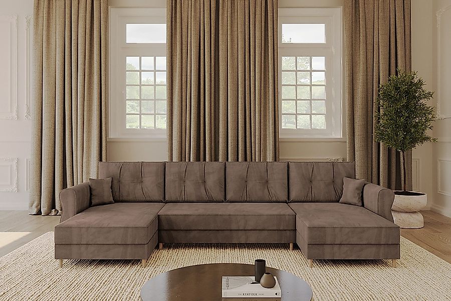 ALTDECOR Wohnlandschaft APOL-U, Couch mit Schlaffunktion, günstig online kaufen