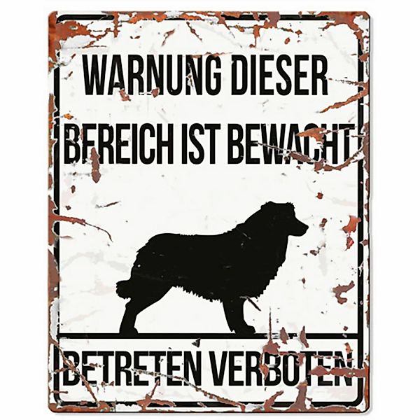 Warnschild Collie Weiß 20 cm x 25 cm günstig online kaufen