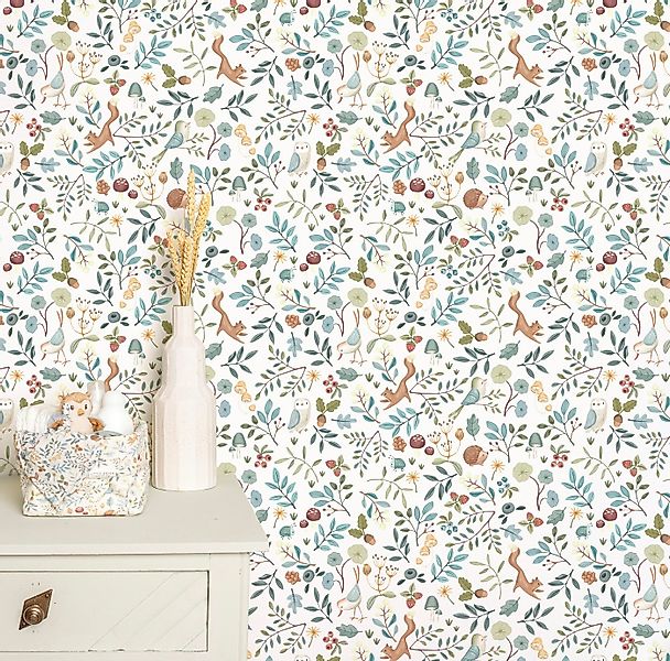 LITTLE DUTCH Vliestapete Forest Wonders, glatt, neutral, (1 St), 10mx52cm ( günstig online kaufen