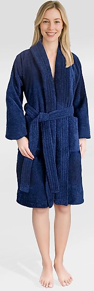 HAMMETEX Damenbademantel "Ren, 100% Baumwolle" 380 g/m² Frottee Bademantel günstig online kaufen