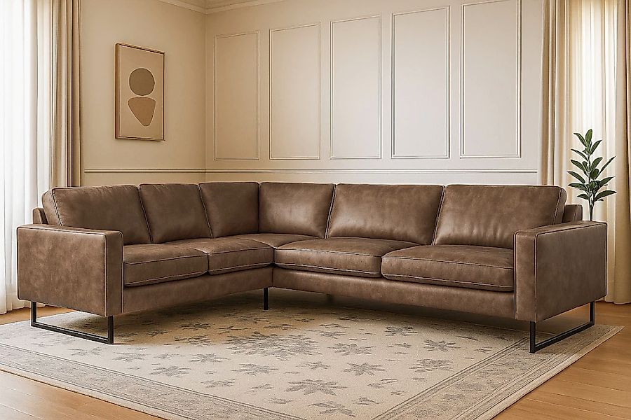Home affaire Ecksofa "Pinto, XXL, 250/290 cm, langer Schenkel, Ottomane" Co günstig online kaufen