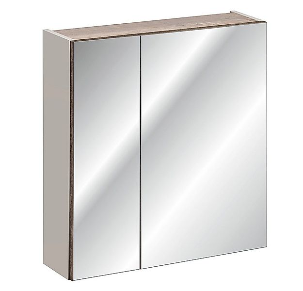 Lomadox Spiegelschrank PUEBLA-56-TAUPE 60cm in taupe mit Vintage Oak Nb., B günstig online kaufen