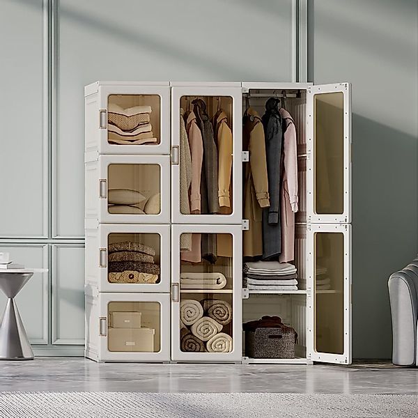 Dripex Kleiderschrank Faltbarer Schrank Mehrzweckschrank mit günstig online kaufen