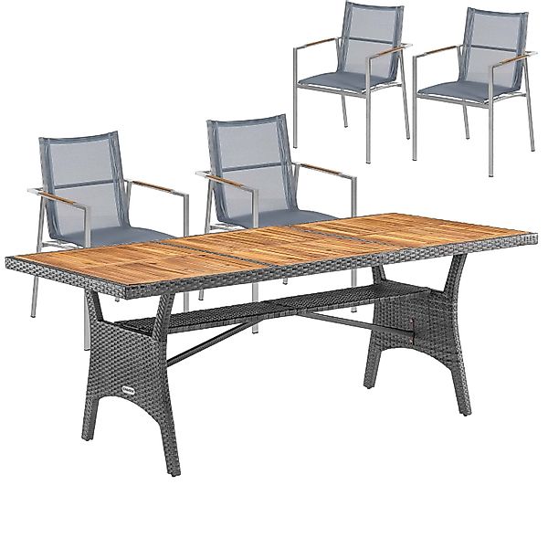 Garten-Sitzgruppe 5-tlg Akazienholz FSC®-zertifiziert günstig online kaufen
