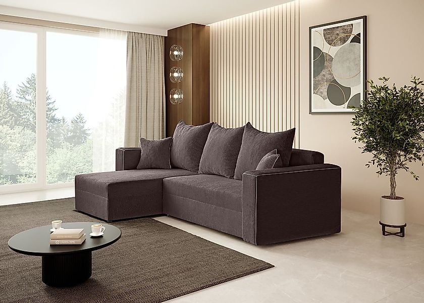 Beautysofa Ecksofa HAMLET, inkl. Schlaffunktion, Bettkasten, günstig online kaufen