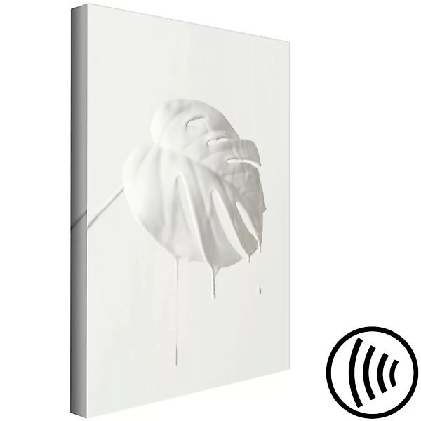 Leinwandbild Monsterablatt in Weiß - Pflanzenkomposition im Boho-Stil XXL günstig online kaufen