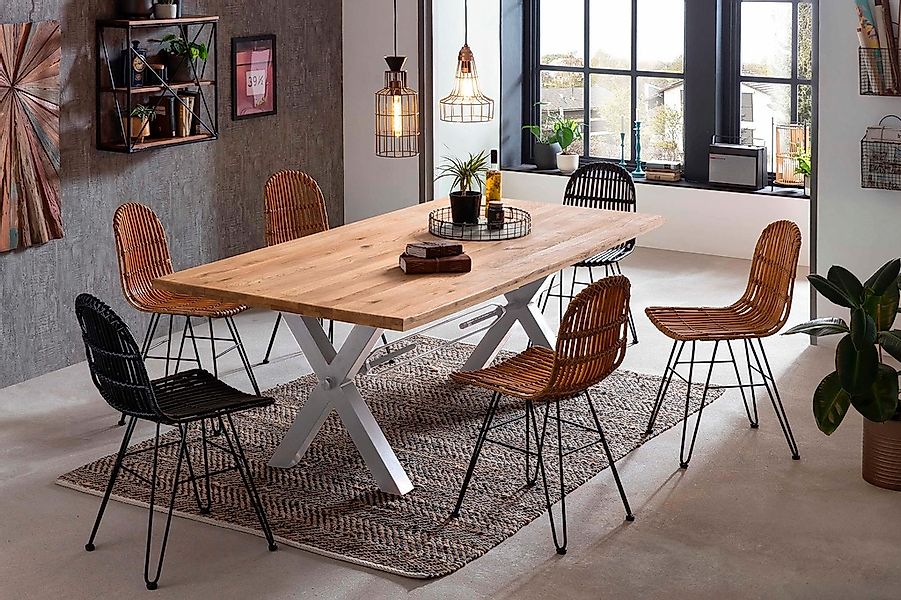 SIT Esstisch X-Gestell im industriellen Antiklook günstig online kaufen