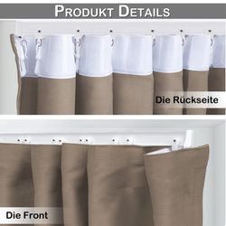 Jibenhome Scheibengardine Raumteiler Vorhang mit Schiene, günstig online kaufen