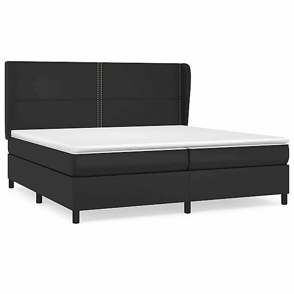 vidaXL Boxspringbett mit Matratze Schwarz 200x200 cm Kunstleder1466713 günstig online kaufen