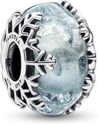Pandora Bead Silber Charm Winterblaue Schneeflocke günstig online kaufen