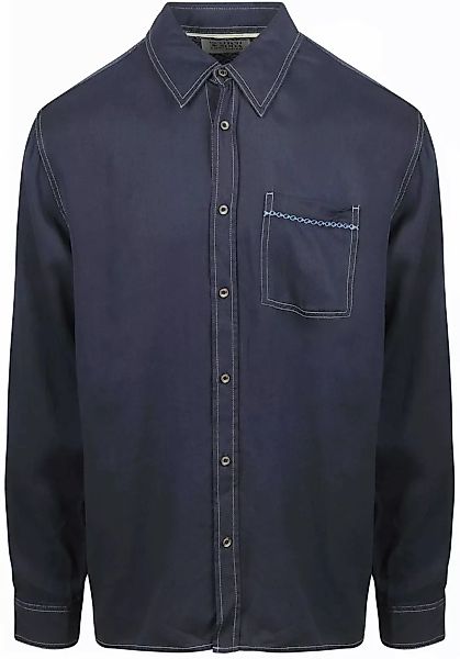 Scotch and Soda Hemd Solid Tencel Navy - Größe L günstig online kaufen