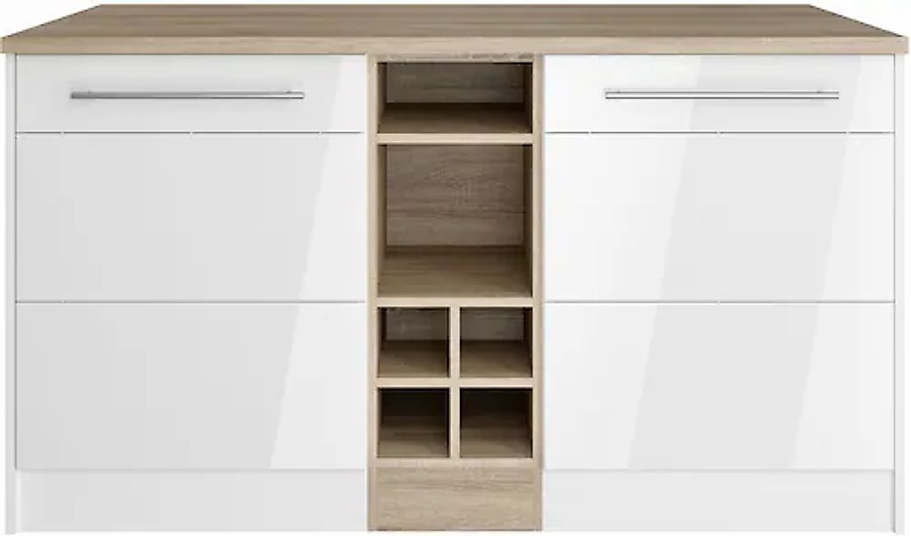 HELD MÖBEL Kücheninsel »Wien«, Breite 153 cm, MDF-Fronten, Flaschenregal günstig online kaufen
