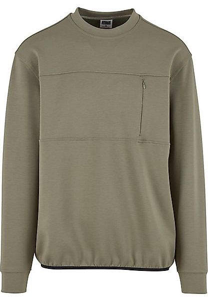 URBAN CLASSICS Rundhalspullover Urban Classics Scuba Zip Pocket Crew (1-tlg günstig online kaufen