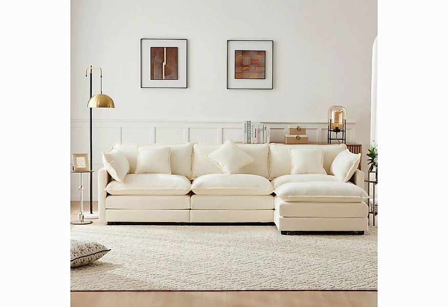 REDOM Sofa Polstersofa,L-förmiges Ecksofa,Chenille-Stoff, Luxuriöses Chenil günstig online kaufen