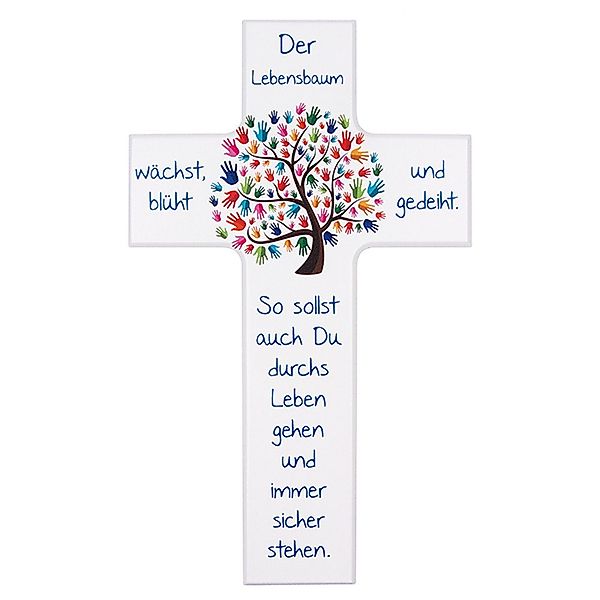 Fritz Cox Hängedekoration Kinder- Holzkreuz 'Lebensbaum' günstig online kaufen