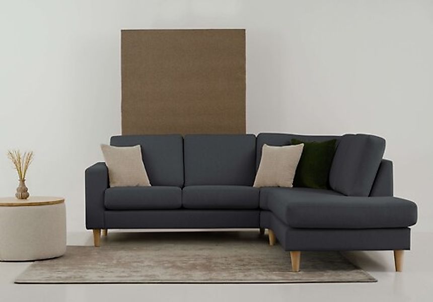 OTTO home Ecksofa »Tvinno« im skandinavischen Stil, L-Form, mit Massivholzf günstig online kaufen