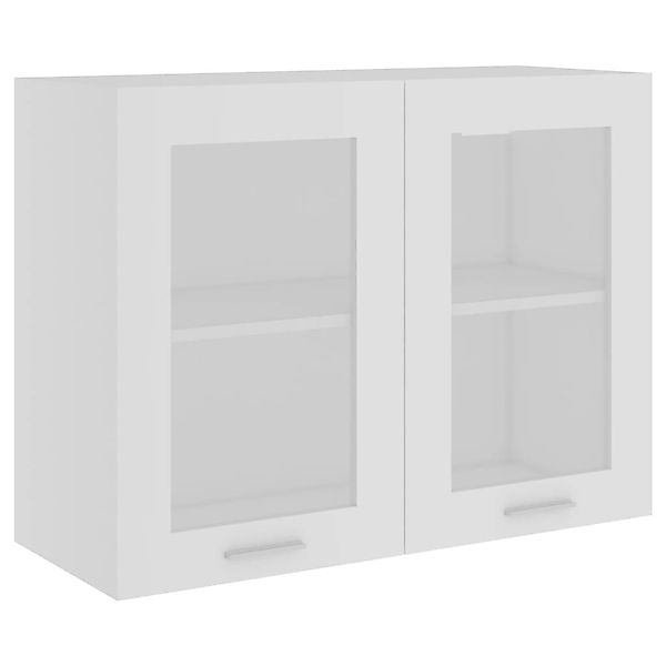 Hängeglasschrank Weiß 80x31x60 Cm Spanplatte günstig online kaufen