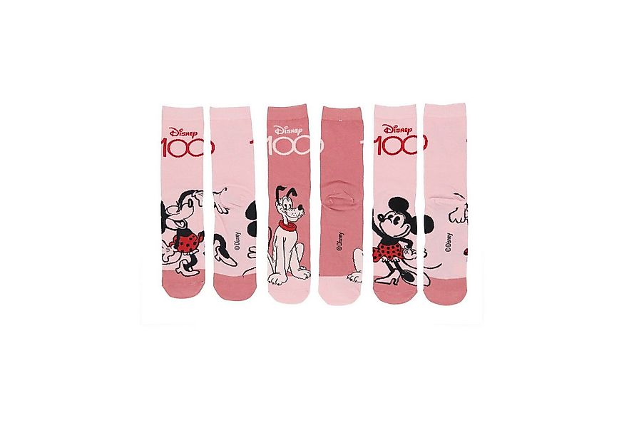 Disney Minnie Mouse Socken Disney Minnie Mouse Socken 3er Set Niedliches Ro günstig online kaufen