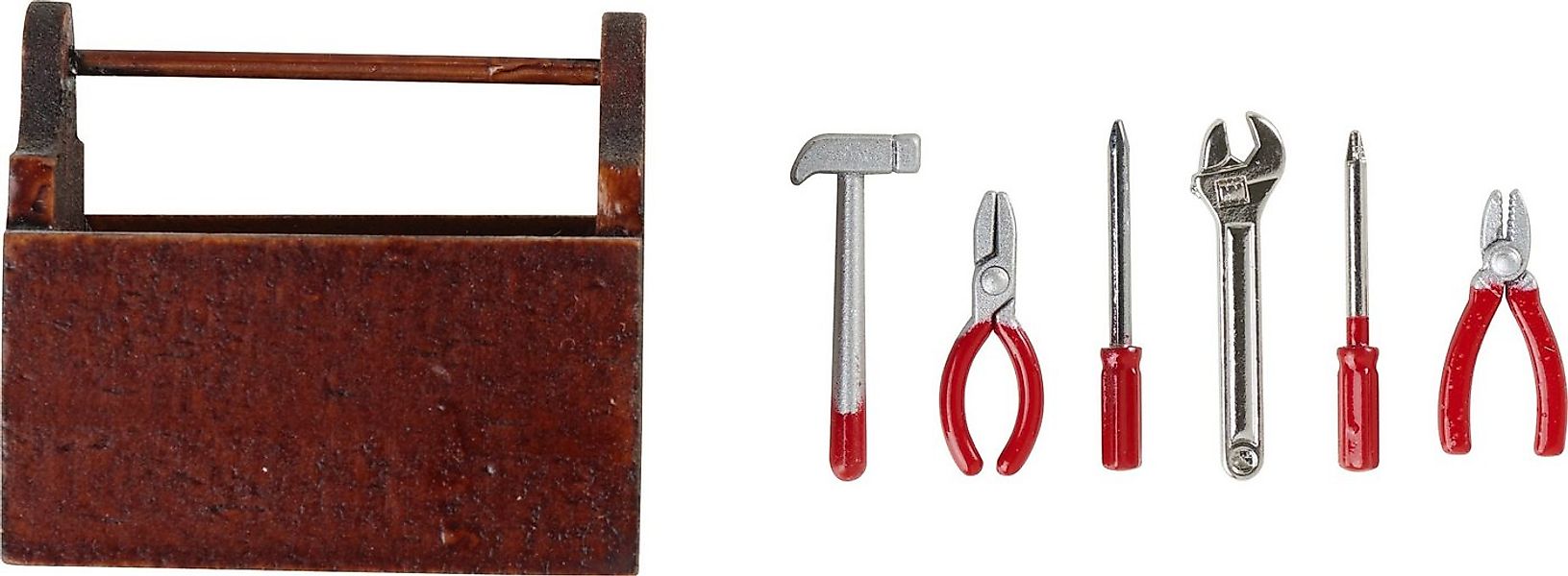 HobbyFun Dekofigur Wichtel-Set Werkzeugkasten, 7 Teile günstig online kaufen