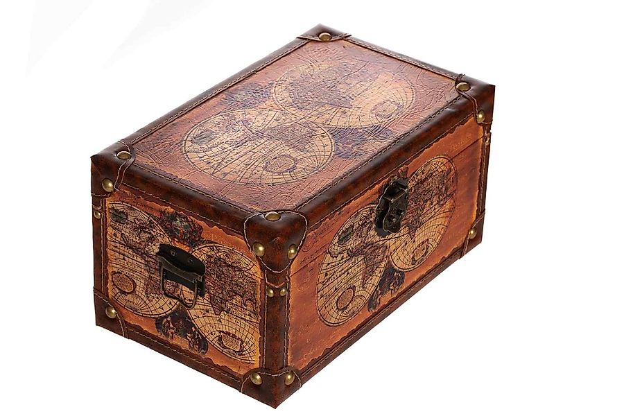 BIRENDY Dekoobjekt Truhe Kiste 1622 Weltkarte günstig online kaufen