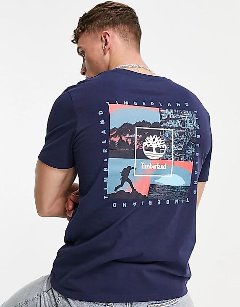 Timberland – Summer Seasonal – T-Shirt in Marineblau mit kastenförmigem Rüc günstig online kaufen