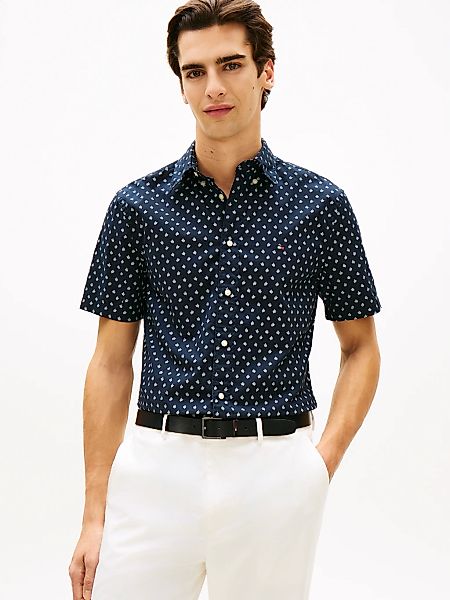 Tommy Hilfiger Kurzarmhemd "FLEX POPLIN PRINT Regular Fit" günstig online kaufen