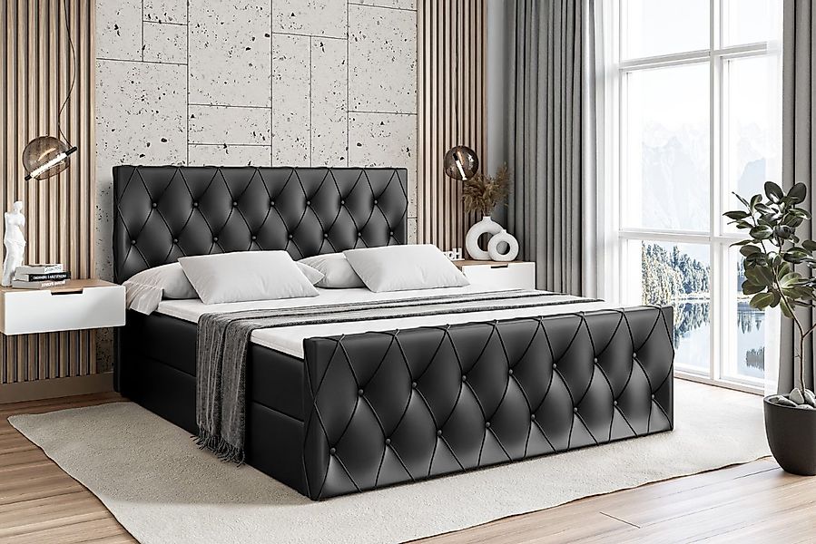 ALTDECOR Boxbett AMAY (mit Matratze Lattenrost Topper Polsterbett mit Bettk günstig online kaufen