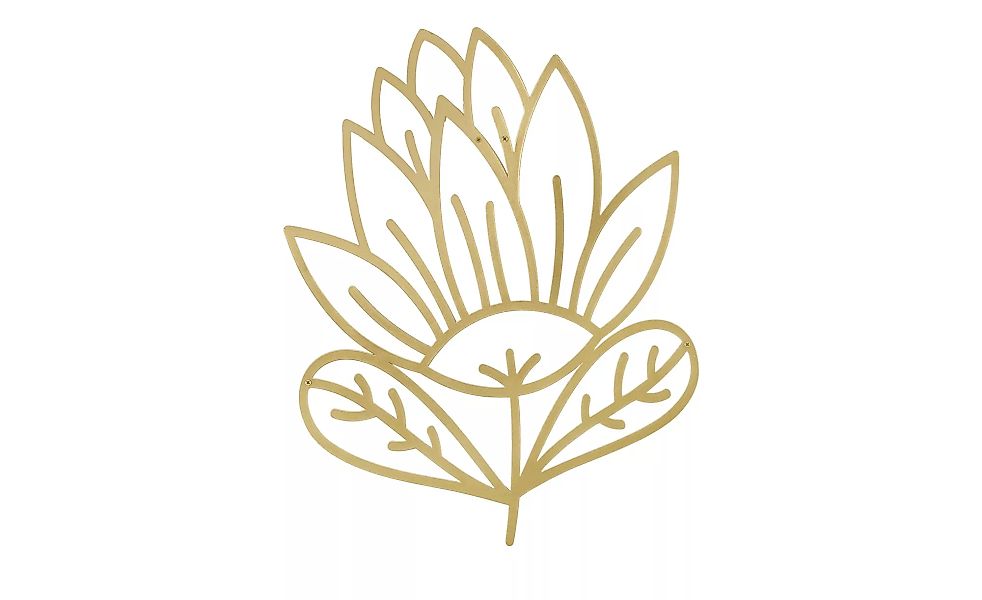 Wanddekoration Blume - gold - Metall - 50 cm - 60 cm - 0,15 cm - Dekoration günstig online kaufen