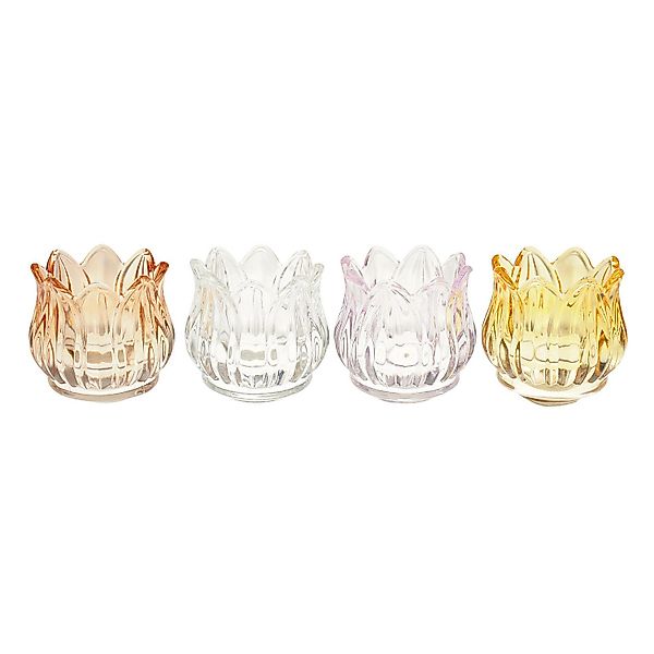 Macosa Home Windlicht Tulpe Glas 4er günstig online kaufen