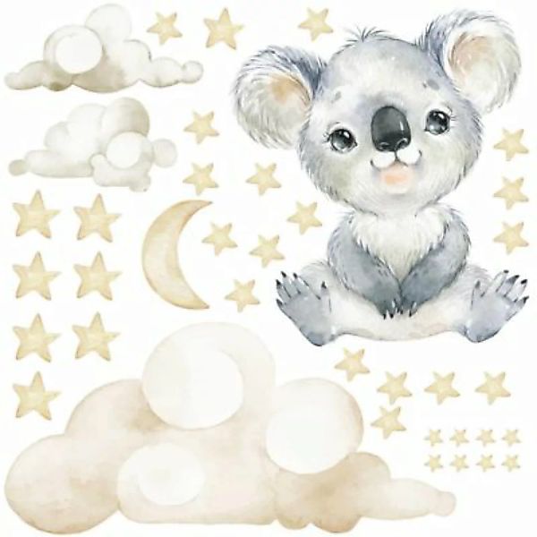 WANDKIND Wandtattoo Koala auf der Wolke V340 bunt Gr. 75 x 75 günstig online kaufen