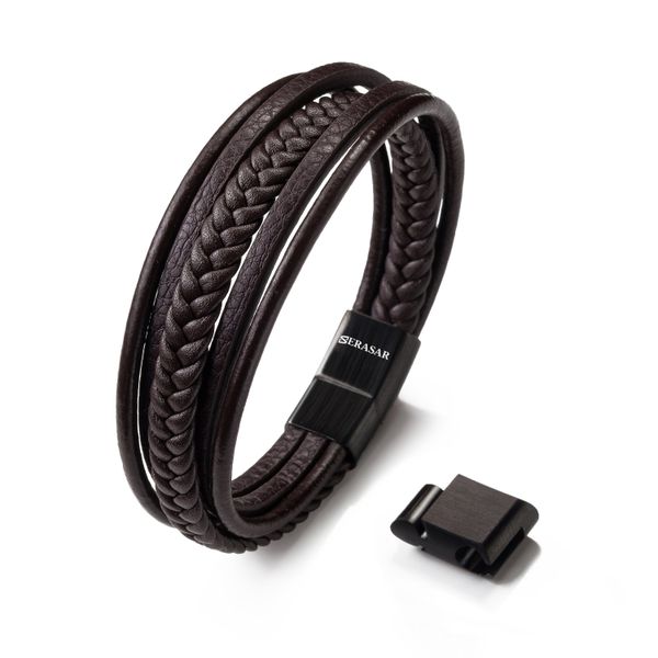 SERASAR Lederarmband Leder Herrenarmband "Braid" (Klassisch, günstig online kaufen