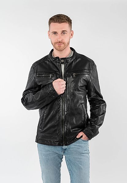 Mauritius Lederjacke "MMRoley" mit Bikerkragen günstig online kaufen