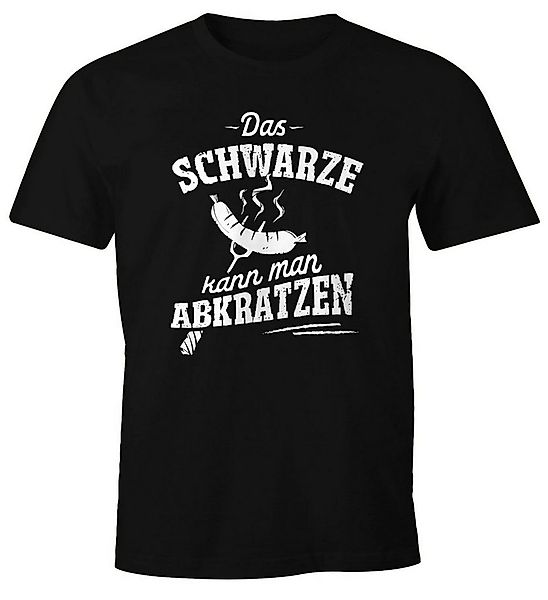MoonWorks Print-Shirt Herren T-Shirt Das Schwarze kann man abkratzen Spruch günstig online kaufen