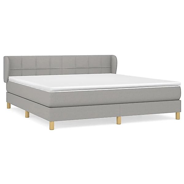 vidaXL Boxspringbett mit Matratze Hellgrau 180x200 cm Stoff1396889 günstig online kaufen