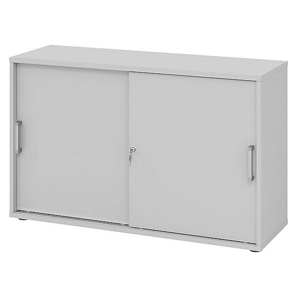bümö Aktenschrank office Schiebetürenschrank Dekor: Grau - Griffe: Chromgri günstig online kaufen