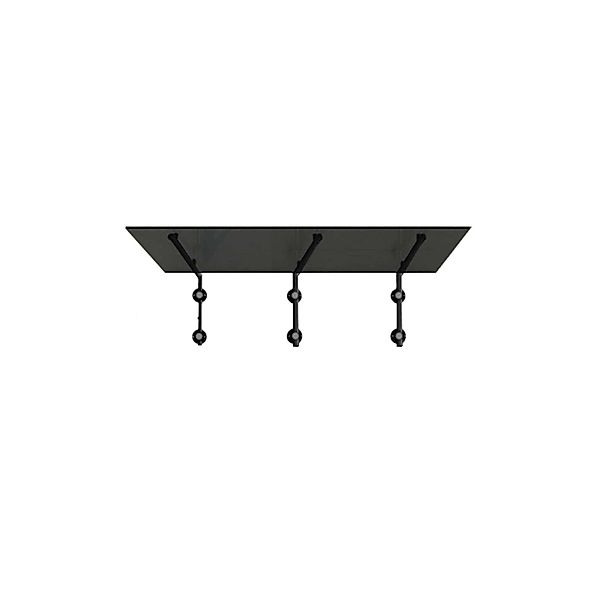 Glaszentrum Hagen L 230x90 cm Glasvordach inkl. Halter Schwarz Grauglas günstig online kaufen