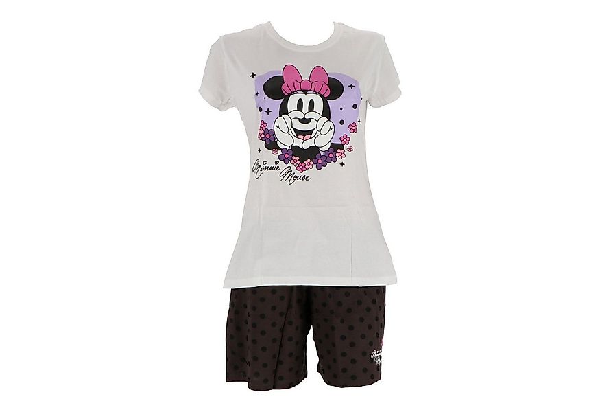 Disney Minnie Mouse Schlafanzug Minnie Mouse Maus Damen Shorty Pyjama kurz günstig online kaufen