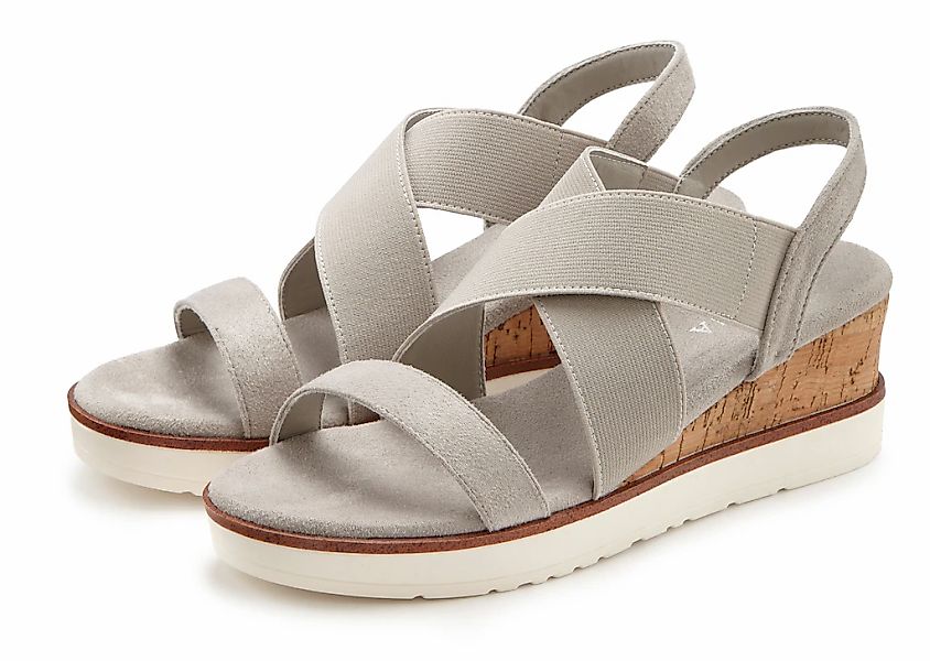 LASCANA Sandalette "Sommerschuh, offener Schuh, Sandale" mit elastischen Ri günstig online kaufen