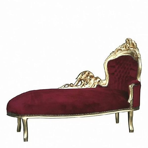Casa Padrino Chaiselongue Barock Chaiselongue "King" Bordeaux/Gold - Recami günstig online kaufen