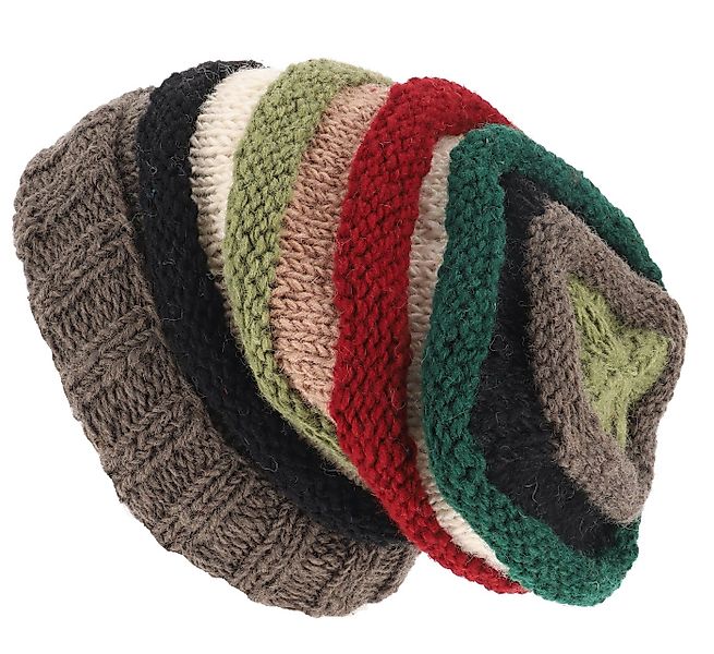 Guru-Shop Strickmütze Wollmütze aus Nepal, handgestrickte Mütze,.. günstig online kaufen