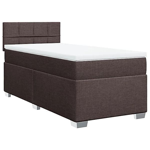 vidaXL Boxspringbett mit Matratze Dunkelbraun 90x200 cm Stoff 3288074 günstig online kaufen