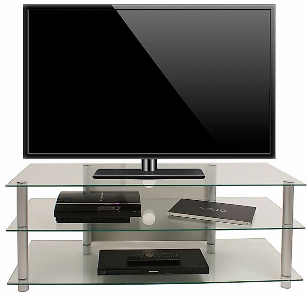 VCM TV-Board "TV Möbel Sideboard Fernseh Rack Alu Glas Zumbo", (VCM Netasa) günstig online kaufen