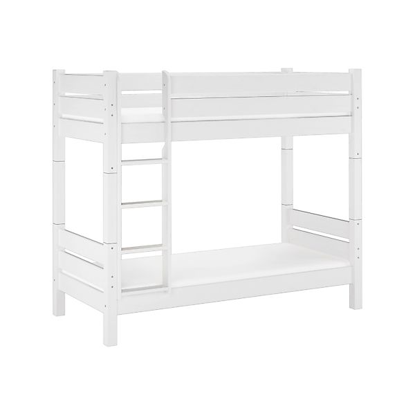 Erst-Holz Weißes Stockbett 80 x 200 Kiefer Massiv Nische 100 Teilbar Modell günstig online kaufen