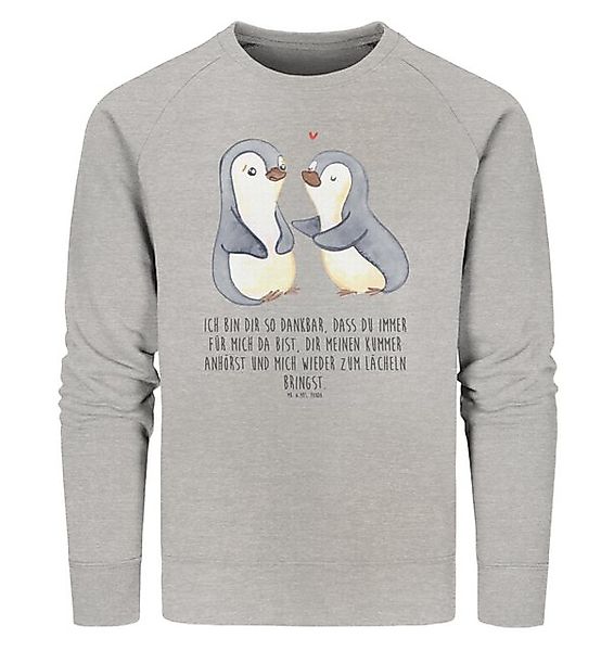 Mr. & Mrs. Panda Longpullover Pinguine trösten Größe XL - Heather Grey - Ge günstig online kaufen