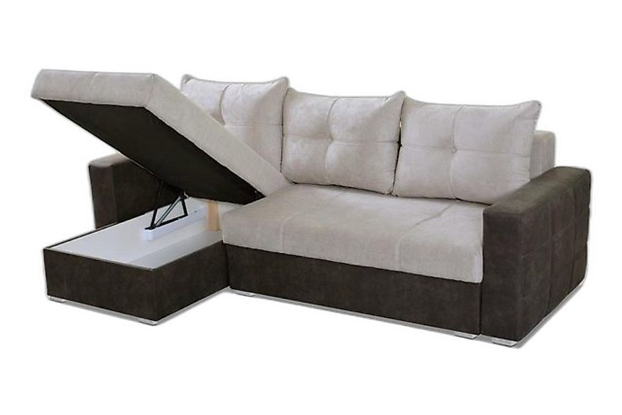 Xlmoebel Ecksofa Luxus Couch L-Form Edel Modern Sofa Textil Beige, 2 Teile, günstig online kaufen