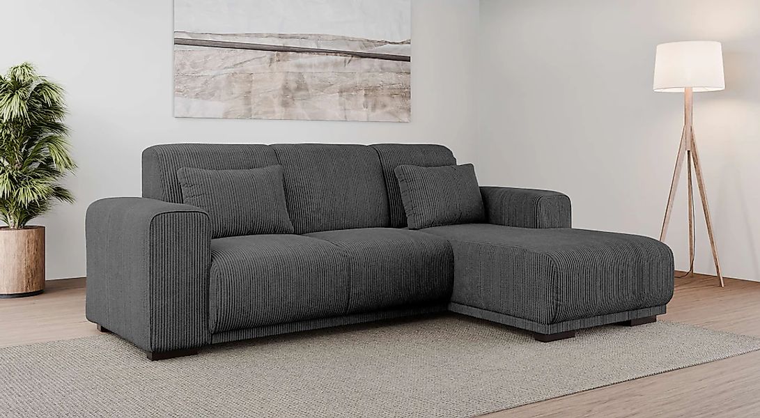 Home affaire Ecksofa "BORNHOLM L-Form mit Recamiere, Maße B/T/H: 234/162/85 günstig online kaufen