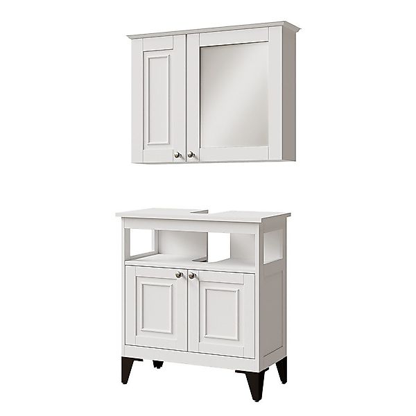Vicco Badmöbel-Set Vanity, Weiß, 2 Teile, günstig online kaufen