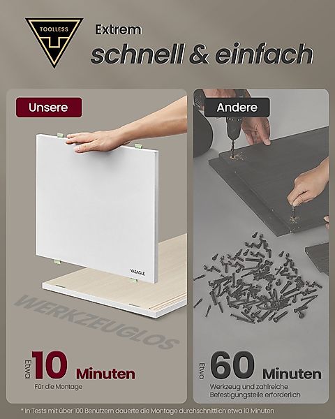 VASAGLE Lowboard Toolless-Technologie, Montage superschnell, TV-Schrank günstig online kaufen