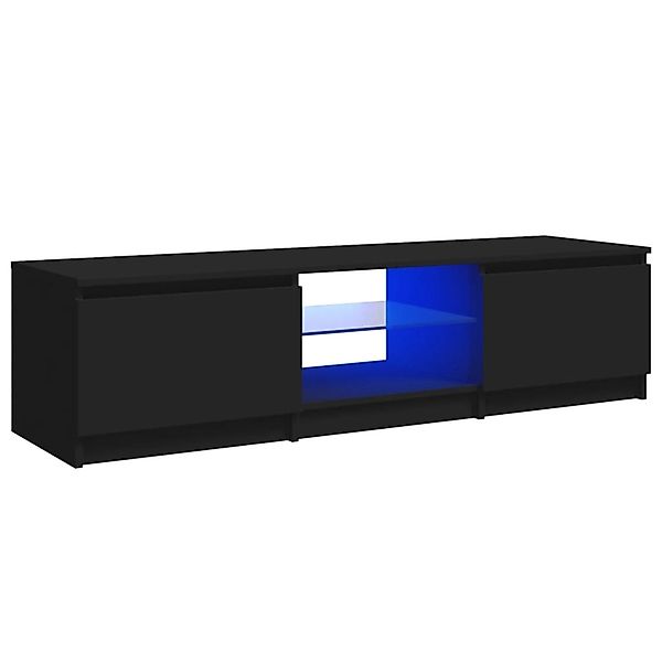 vidaXL TV-Schrank TV-Board mit LED-Leuchten Schwarz 140x40x35,5 cm günstig online kaufen