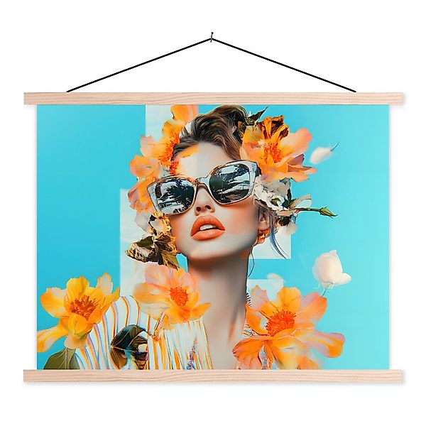 MuchoWow Poster Blumen - Frau - günstig online kaufen